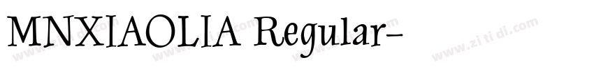 MNXIAOLIA Regular字体转换